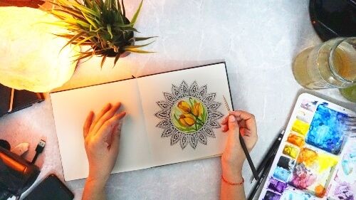 pintar mandalas